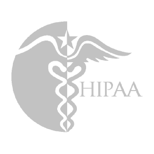 Imagem a cinza claro da certificação HIPAA (Health Insurance Portability and Accountability Act).